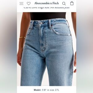 Abercrombie & Fitch, Curve Love, 90s High Rise, Relaxed Fit